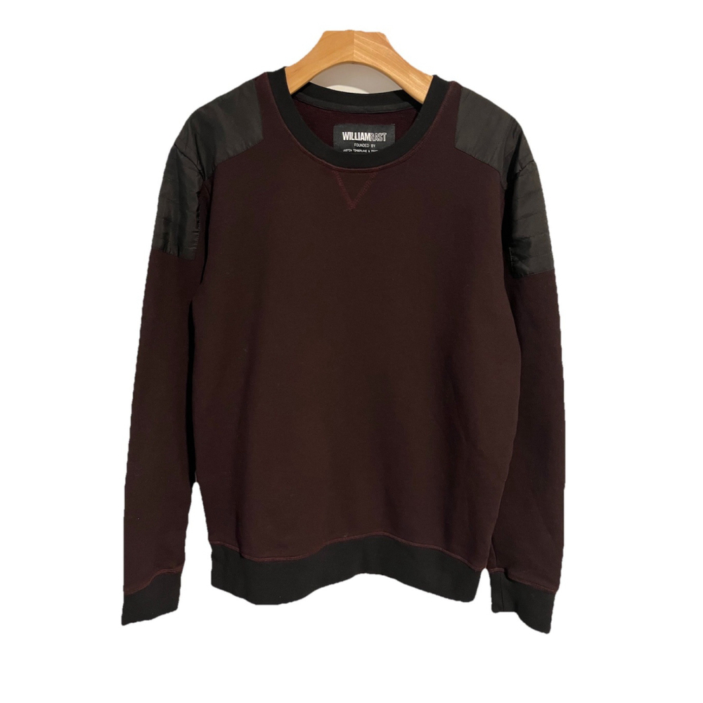 William Rast Men's Burgundy Hal Commando Sweatshirt Size Medium